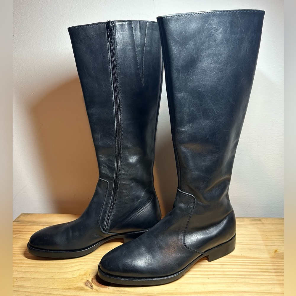 John Fluevog The Gateways  Tall Knee High Riding Boot-Black-Leather, Women 6.5